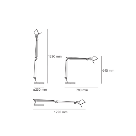 Artemide - Tolomeo Tavolo Alluminio